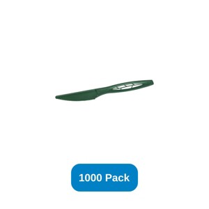 Inno-Pak 6.5" Compostable Knife Bulk Pack Green - Case of 1000 - 1 of 2