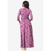Jessica London Women's Plus Size Stretch Knit Faux Wrap Maxi Dress - 3 of 4