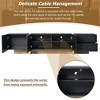Luxury Fluted TV Stand for TVs Up to 80, Modern Entertainment Center with Cabinets Drawers and Golden Wood Grain Legs - 3 of 4