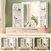 INFURNIC Vanity Tables Modern Makeup Desk with Large Storage and Hair Dryer Rack for Bedroom, White, 33.5"*15.75"*53.94" - 3 of 4