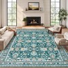 Coucheta Vintage Rug Washable Rug, Non Slip Non Shedding Indoor Carpets, Soft Non Shedding Floor Covering, Low Pile Thin Foldable Printed Mat - 3 of 4