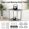 Work Table, Stainless Steel 31''*24'' - Durable for Kitchen & Garage Use with Adjustable Undershelf - 3 of 4