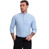 INSPIRE CHIC Men's Stripes Long Sleeved Button Down Business Dress Shirts - 2 of 4
