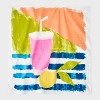 Women's Summer Lemon & Drink Graphic Scarf - Universal Thread™ White/Blue - 2 of 3