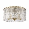 Glacier 5-Light Flush Mount Ceiling Light - Matte Black Steel with Textured Glass Panels - 2 of 4