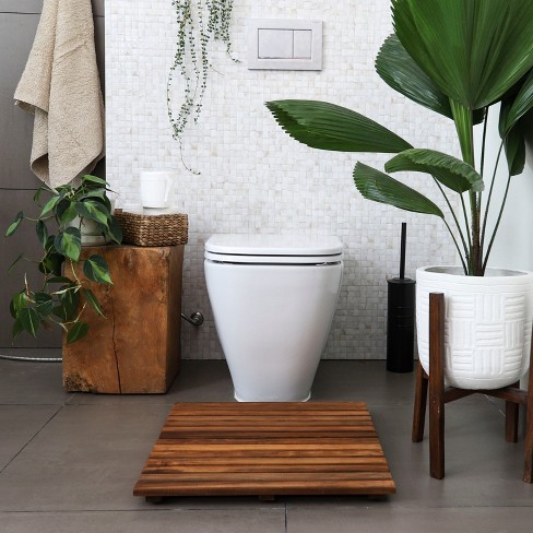 Nordic Teak 19.6" X 19.6" Oiled Shower And Bath Mat : Target