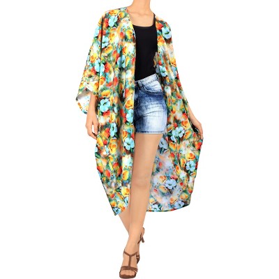 HAPPY BAY Women's Open Front Summer Beachwear Tropical Beach Duster Loose Casual Holiday Beachwear Bathing Suit Coverups Bikini Tops One Size