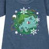 - Pokémon - Bulba Pattern Graphic Short Sleeve Fleece Dress - 2 of 4