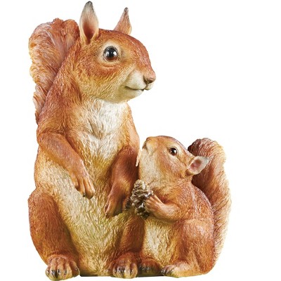 Collections Etc Hand-Painted Squirrels at Play Outdoor Garden Sculpture
