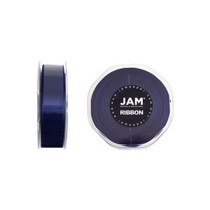 JAM Paper Double Faced Satin Ribbon Navy Blue (807SAnav25) - 1 of 1