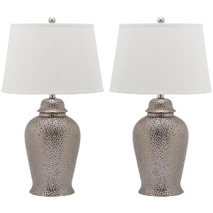 Sterling Ginger Jar Lamp (Set of 2) - 27.5 Inch Height - LIT4147 - Silver - Safavieh - 1 of 4