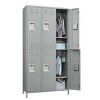 SUXXAN 6 Doors 72''H Metal Storage Locker for Employees for School Gym,Assembly Required - 2 of 4