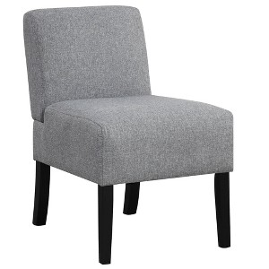 Tangkula Armless Accent Chair w/ Rubber Wood Legs Modern Vanity Chair for Bedroom - 1 of 4