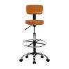 Home Imports Emporium Drafting Stool – Adjustable Swivel Faux Leather Stool with Footrest & Back Support - 4 of 4