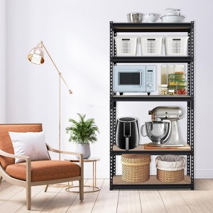 5-Tier Heavy Duty Metal Shelving Unit, 72"H Adjustable Rack for Garage/Basement, 2000LBS Capacity - 1 of 4
