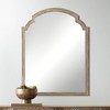 Uttermost Greta Faux Wood Finish 30" x 39 1/2" Arch Top Wall Mirror - 2 of 4