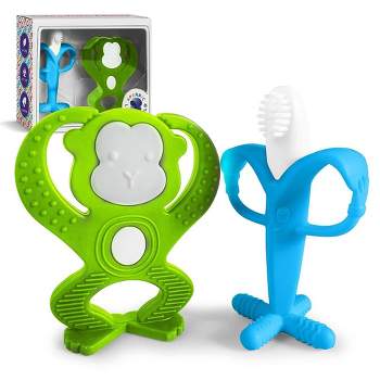Baby Teething Toys Set - Baby Monkey Banana Teether and Toothbrush