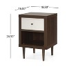 NicBex Modern Wooden Nightstand Bedside Table with Drawer and Bottom Open Shelf for Bedroom and Living Room - 2 of 4