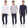 DARESAY Men's Thermal Crew Long Sleeve Henley Tops Base Layer Shirt, Pack of 3 - 2 of 4