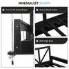 Acacia Wood Patio Swing Bed, Modern Porch Swing Hanging Daybed with 16.4ft Hemp Ropes & Ergonomic Backrest for Garden, Backyard, Black - 4 of 4