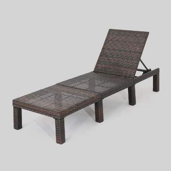 Jamaica Wicker Patio Chaise Lounge - Brown - Christopher Knight Home