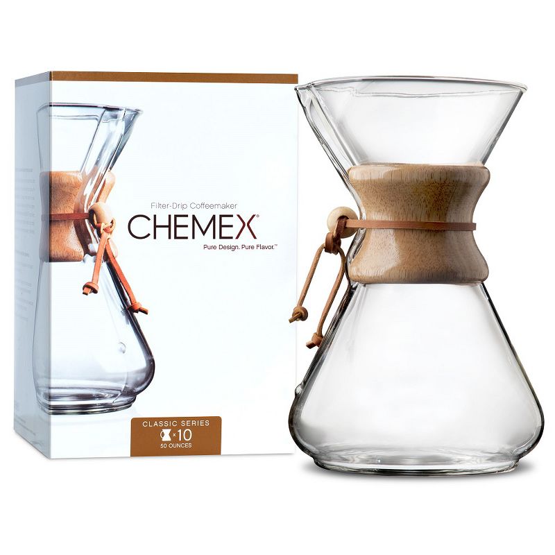 Chemex Pour-Over Glass Coffeemaker - Classic Series - 10-Cup - Exclusive Packaging, 2 of 6
