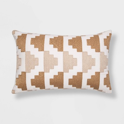 embroidered thin line lumbar throw pillow project 62 ™