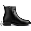 BLISSFUL STEP Women's Side Zip Round Toe Chunky Heel Ankle Booties - 2 of 4