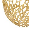 Olivia & May Set of 2 Round Coastal Aluminum Vine Bowls Gold : Handmade, Nautical Decor, Not Food Safe - 3 of 4
