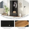 Whisen Hall Tree with Flip-Up Bench and Hanging Hooks, Minimalist Shoe Cabinet with Adjustable Shelves, Multifunctional Furniture - 4 of 4