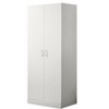 Michael 29.5" White Double Door Wardrobe Cabinet Armoire with Shelf and Hanging Rod - 3 of 4