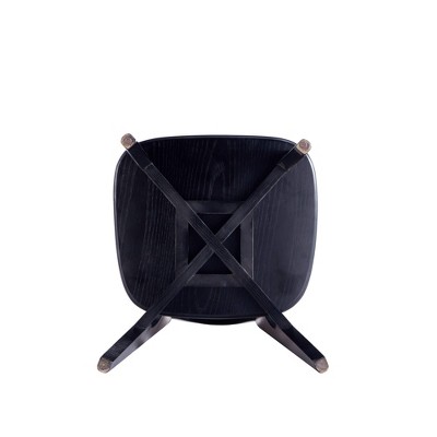 Black and Natural Cane Wood Side Chair