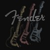 Juniors Womens Fender Triple Fret Logo Racerback Tank Top - 2 of 4