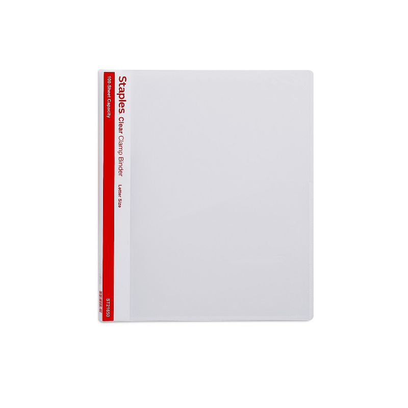 Staples Punchless Report Cover Letter Clear (21650-CC/10755), 1 of 4