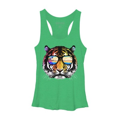 Women's Design By Humans Summer Tiger By clingcling Racerback Tank Top