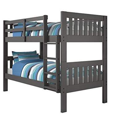 Donco Kids Austin Mission Twin Over Twin Dark Grey Bunkbed
