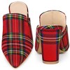Perphy Pointed Toe Slip on Chunky Heels Houndstooth Slide Mules for Women - 2 of 4
