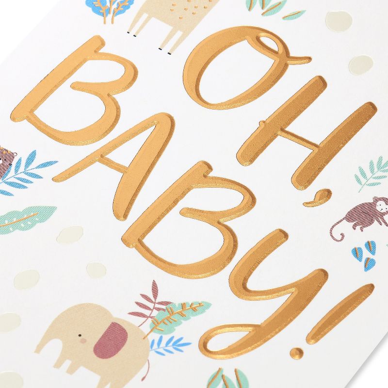 Lettering with Animals Baby Shower Card, 6 of 7
