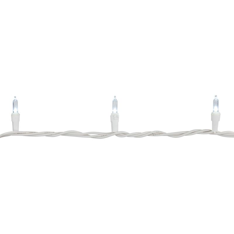 Northlight 50-Count Pure White LED Mini Christmas Lights, 16.25 ft White Wire, 5 of 7