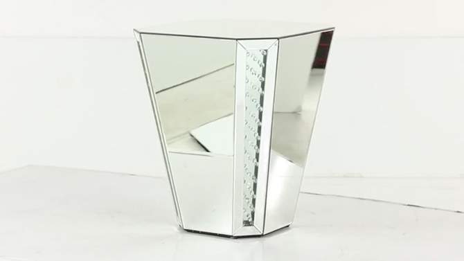 Glam Mirror and Glass Accent Table Silver - Olivia &#38; May, 2 of 9, play video
