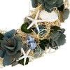 Northlight Floral Starfish and Seashells Artificial Wreath - 12" - 4 of 4