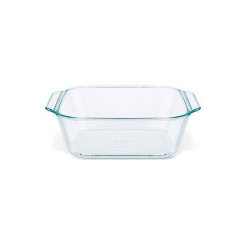 Pyrex 8x8 Baking Pan Clear Glass Casserole Dish Large Handles