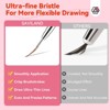 SAVILAND 4-Piece Sandalwood Liner Brush Kit - Ultra-Fine Nail Art Pen for Gel & French Tips, 5-20mm Sizes.(Brown) - 4 of 4