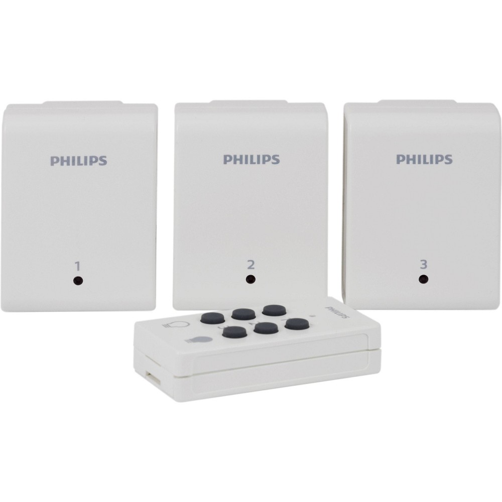 Philips Indoor Lighting Control with Wireless Remote Switch, 3 Receivers