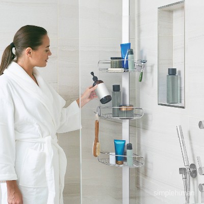 Stainless Steel Adjustable Tension Mount Shower Caddy