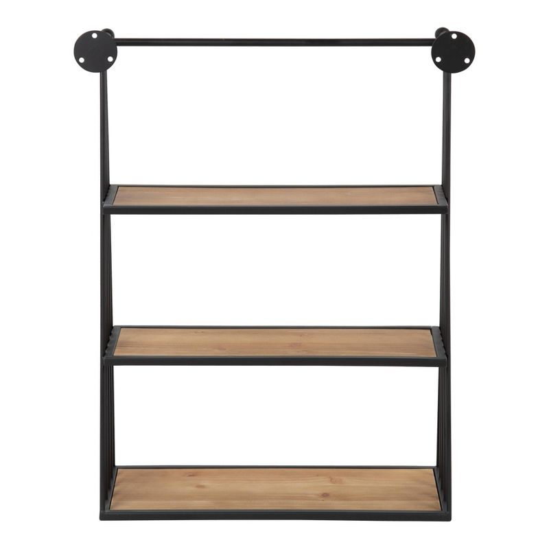23&#34; x 30&#34; Nevin Wall Mounted Hanging Shelf Rustic Brown/Black - Kate and Laurel, 5 of 9