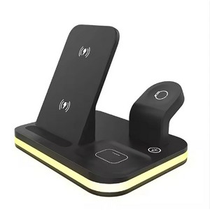 Wireless charging station 3-in-1 15 W fast charging charger stand, suitable for iPhone 16 15 14 13 12 11 X 8 Pro Max/Pro/Mini/Plus - 1 of 4
