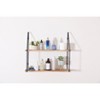 Vynxaria Industria Decorative Wall Shelf - Iron & Wood Wall-Mounted-Black+Brown - 2 of 4
