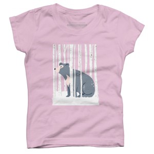 Girl's Design By Humans Winter in the forest By LiartesStudio T-Shirt - 1 of 3
