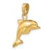 Black Bow Jewelry 14k Yellow Gold 3Dimensional Dolphin Pendant - 4 of 4